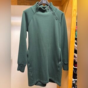 Athleta sweatshirts dress.  Dark green.  Size small.